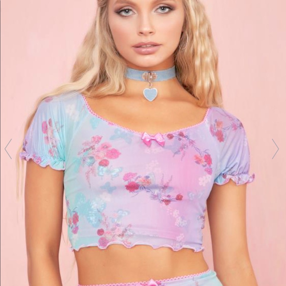 Sugar thrills pixie spritzer crop top